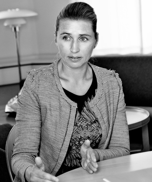 Interview med Mette Frederiksen i Beskæftigelsesministeriet, august 2013. (Foto Rune Backs)